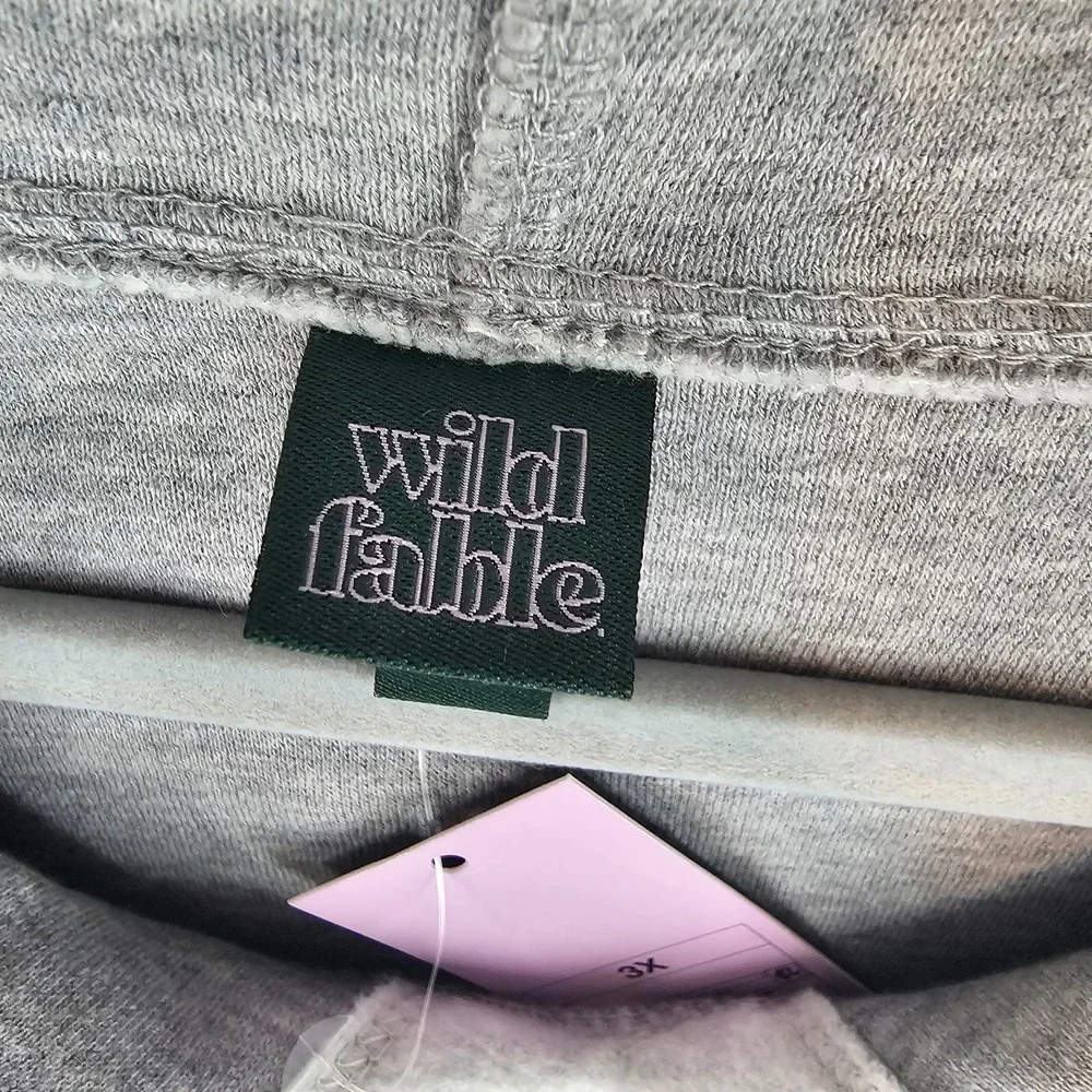 Wild Fable Womens 3X Hoodie Long Sleeve Pullover Heather Gray Plus NWT - Picture 10 of 13